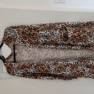 Animal print cardigan